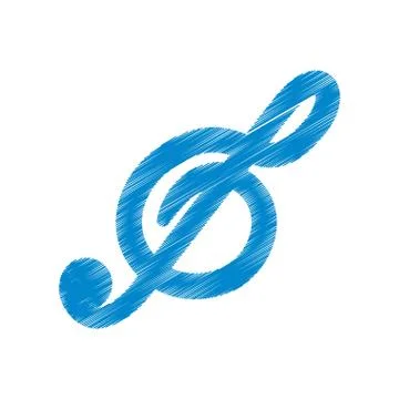 Isolated music note 스톡 일러스트