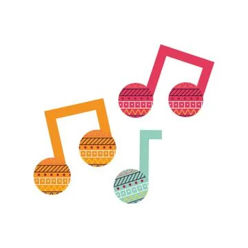 Isolated music notes flat style icon vector design Illustrazione stock