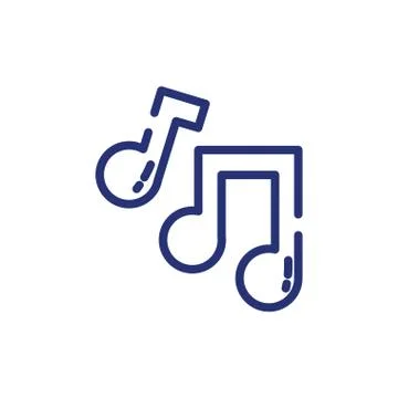 Isolated music notes icons vector design 스톡 일러스트