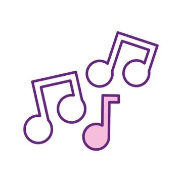 Isolated music notes line style icon vector design Stock Illustration