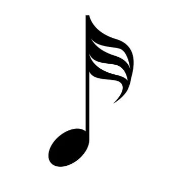 Isolated musical note Stock Illustration