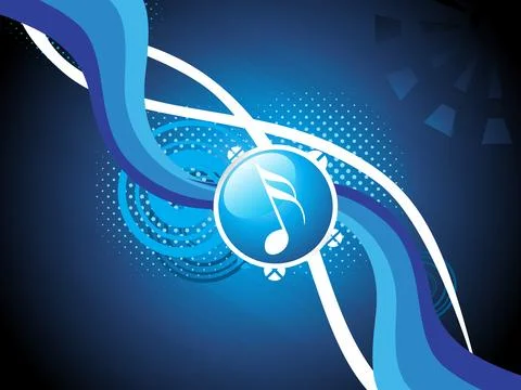 Isolated musical notes with stripes background Stock Illustration