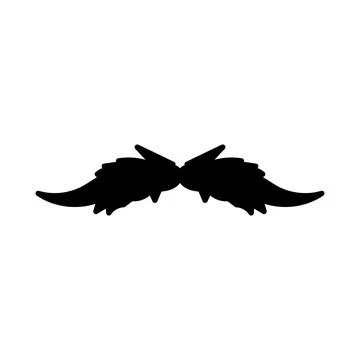 Isolated mustache. Vector cartoon illustrations. Flat design Stock Illustration