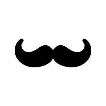 Isolated mustache. Vector cartoon illustrations. Flat design Stock Illustration
