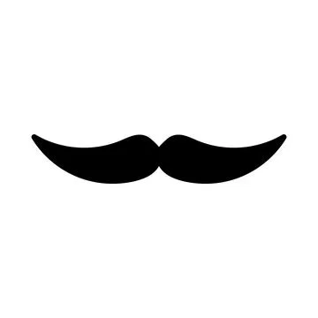 Isolated mustache. Vector cartoon illustrations. Flat design Stock Illustration