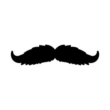 Isolated mustache. Vector cartoon illustrations. Flat design Illustrazione stock