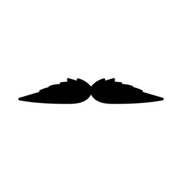 Isolated mustache. Vector cartoon illustrations. Flat design Stock Illustration