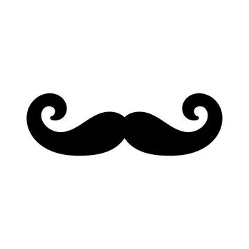 Isolated mustache. Vector cartoon illustrations. Flat design Stock Illustration