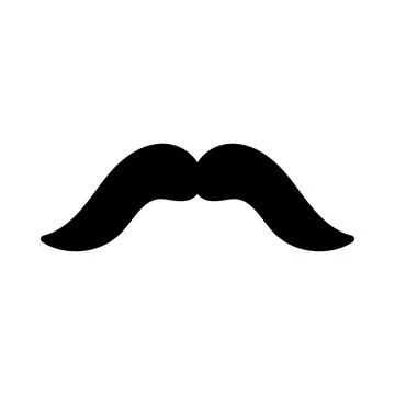 Isolated mustache. Vector cartoon illustrations. Flat design Stock Illustration