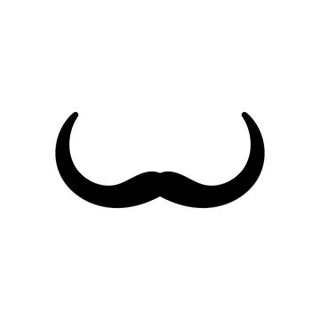 Isolated mustache. Vector cartoon illustrations. Flat design Stock Illustration