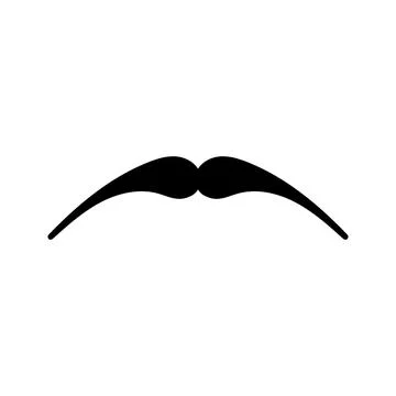 Isolated mustache. Vector cartoon illustrations. Flat design Illustrazione stock