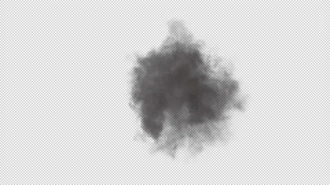 Isolated muzzle fire smoke explosion with Alpha channel Vidéo 237362099