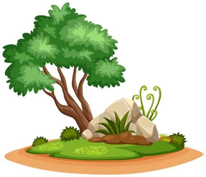 An isolated nature tree Stock Illustration
