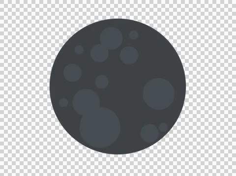 Isolated new dark gray full moon icon Illustrazione stock