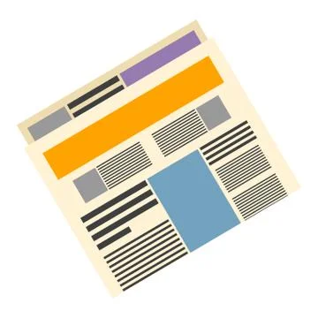 Isolated newspaper image Stock Illustration