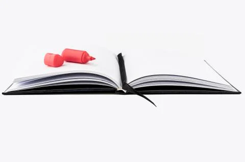 A isolated note book on a white background. Stock Photos