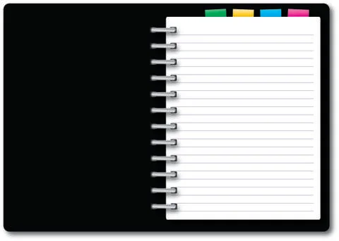 Isolated notebook on white background Foto stock