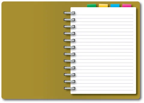 Isolated notebook on white background Stock Photos