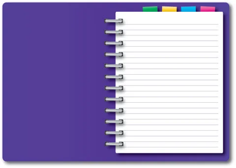 Isolated notebook on white background Foto stock