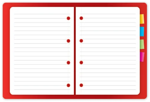 Isolated notebook on white background Stock Photos