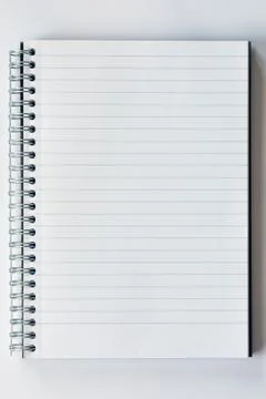 Isolated notebook on white background Stockfoto's