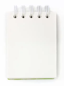 Isolated notebook on white . Stock Photos