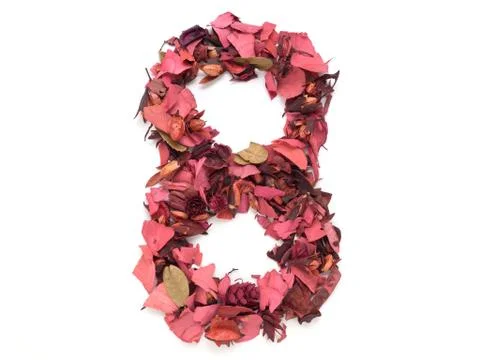 Isolated number eight (8) Stock Photos
