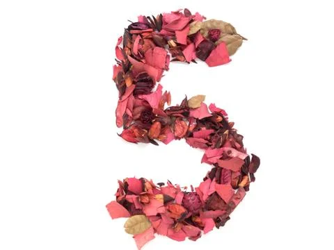 Isolated number five (5) Stock Photos