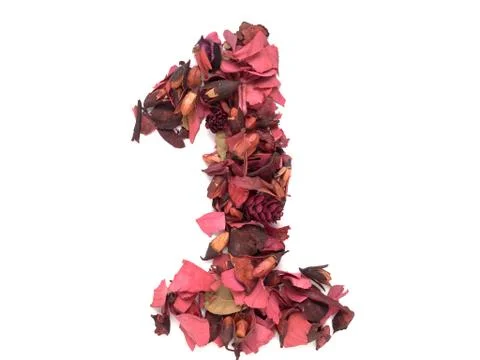 Isolated number one (1) Stock Photos