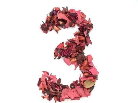 Isolated number three (3) Stock Photos