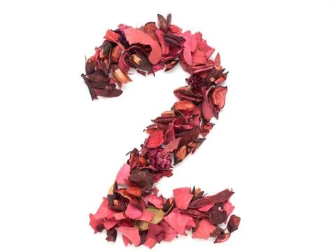 Isolated number two (2) Stock Photos