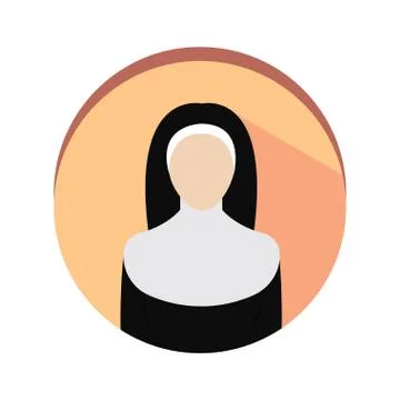 Isolated nun icon Stock Illustration
