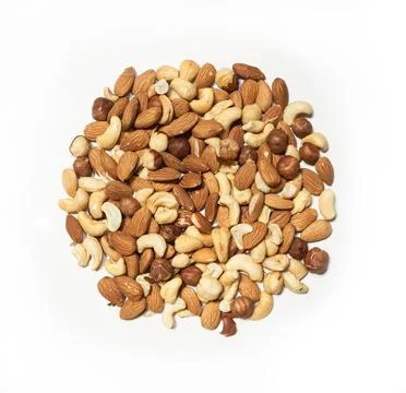 Isolated nuts circle shape Stock Photos