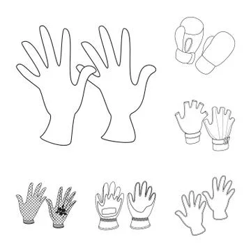 Isolated object of accessory and style logo. Collection of accessory and Stock Illustration