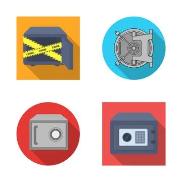 Isolated object of  and safe symbol. Collection of  and cash vector icon for sto Stock Illustration