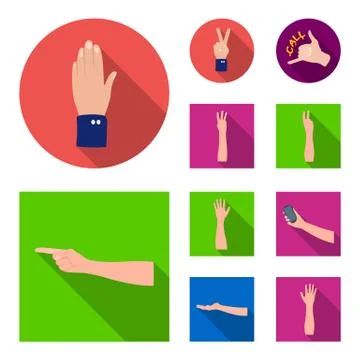 Isolated object of animated and thumb symbol. Collection of animated and gesture Stock Illustration
