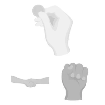 Isolated object of animated and thumb logo. Collection of animated and gesture Stock Illustration