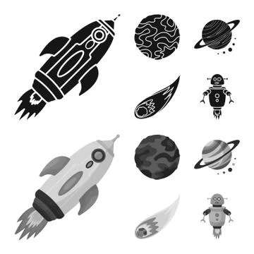 Isolated object of astronomy and technology icon. Collection of astronomy and Illustrazione stock
