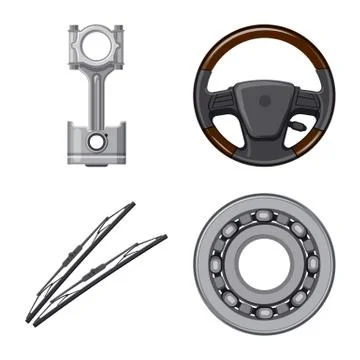 Isolated object of auto and part icon. Collection of auto and car stock symbol Stock-Illustration