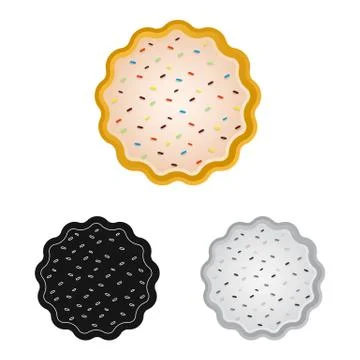Isolated object of biscuit and bake logo. Set of biscuit and chocolate vector Stock Illustration