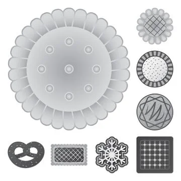 Isolated object of biscuit and bake symbol. Collection of biscuit and chocolate イラスト素材