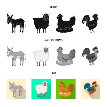 Isolated object of breeding and kitchen icon. Set of breeding and organic stock Stock Illustration