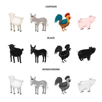 Isolated object of breeding and kitchen symbol. Set of breeding and organic Stock Illustration