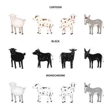 Isolated object of breeding and kitchen logo. Set of breeding and organic stock Stock Illustration