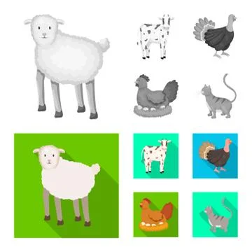 Isolated object of breeding and kitchen icon. Collection of breeding and organic Stock Illustration