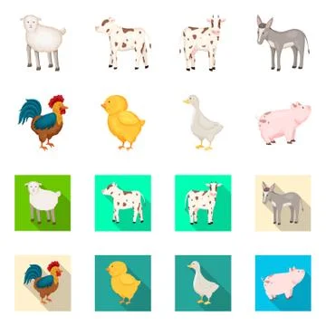 Isolated object of breeding and kitchen icon. Collection of breeding and organic Stock Illustration