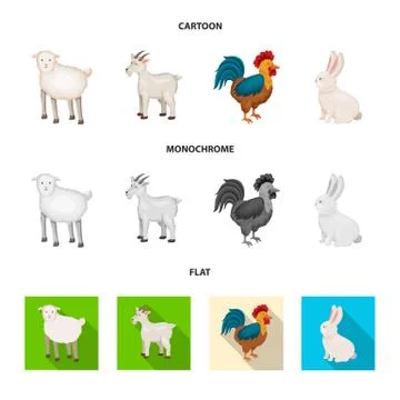 Isolated object of breeding and kitchen symbol. Collection of breeding and Stock Illustration