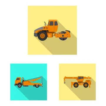 Isolated object of build and construction sign. Collection of build and Stock Illustration