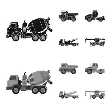 Isolated object of build and construction sign. Collection of build and Stock Illustration