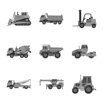 Isolated object of build and construction symbol. Collection of build and Stock Illustration